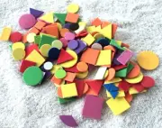 Assorted GEOMETRIC Foam Shapes Kids Crafts Scrapbooking Classroom