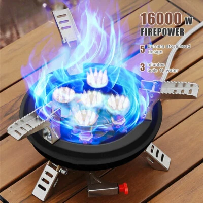 Portable Camping Gas Stove 16000W High Pressured Propane Butane Gas Burner New