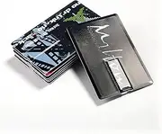 Custom Credit Card USB Flash Drive, Bulk Personalized Black Card USB 2.0 Flash Drives, Custom Branding Options, Ideal for Corporate Gifts and Business Promotional Giveaways (8 GB,50PCS)