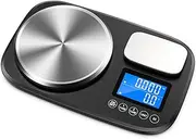 AMIR Digital Kitchen Scale, Large Dual Platform 10kg & 1kg Food Scales with Tare Funtion, Food Weight Scale with Two Precision 1g & 0.1g, Unit Conversion, Auto Switch-Off for Home, Kitchen