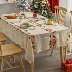 Christmas Tablecloth Rectangle Christmas Decoration Polyester Table Cloth for