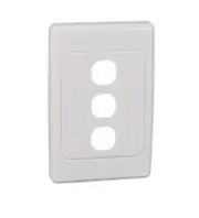 Clipsal 2033VH-WE - 3 Gang Grid And Surround 2000 Series White
