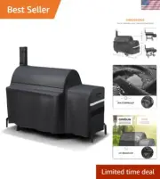 Anti-Fade Black Grill Cover for 59" Offset Smokers – Heavy Duty & Wind Resistant
