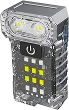 LED Rotatable Mini Keychain Flashlight 1200mAh Portable Work Light Power Display Pocket Emergency Lantern for Camping Fishing Walking