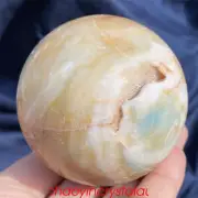 0.9LB Natural amazonite ball quartz crystal sphere 66mm reiki healing XQ887