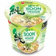 Nongshim Soon Veggie Noodle Soup Cup Ramyun Ramen, 2.6 Ounce
