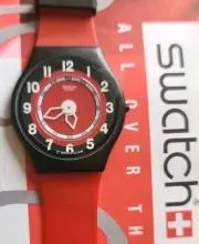 Swatch ROSSO CORSA SFB102 1997 Skin Watch NEW in Case With Battery