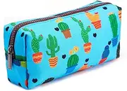 Cactus Pencil Case Students Canvas Pen Bag Pouch Stationary Case Makeup Cosmetic Bag (Cactus)