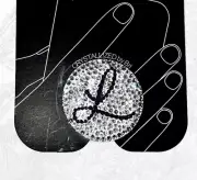 Initial Bling Pop Socket AUSTRIAN CRYSTALS Phone Grip Holder iPhone Bedazzled