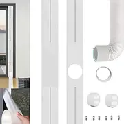 tBesme Portable Air Conditioner Sliding Door Seal Kit with 5.9” Exhaust Hose & Coulper,Universal Adjustable Sliding Window Seal Vent Kit Plate for Portable A/C Unit Suitable for 5.9”/15cm AC & Dryer