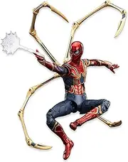 LonullyMege Iron Spider Action Figures 7inch 1/10 Scale All Joints Movable Superhero 2.0 Series Exquisite Collection Toy