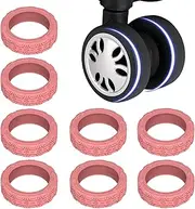 [Generic] Suitcase Wheel Covers - Pram Wheel Covers | Luggage Wheels Cover | 8 Travel Luggage Silent Protection Cover | No Noise Luggage Caster Cover | Silicone Wheel Protective Case for Luggage Wheel