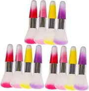 Minkissy 3sets Nail Cleaning Brushes Set Makeup Brush for Loose Powder Portable and Skin-friendly Nail Dust Remover 4pcs*3