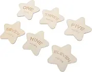 Generic 6pcs Milestone Markers Photography Props Milestone Cards Unique Monthly Milestone Cards Sign Newborn Photo Sign Wooden Beige