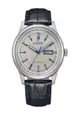 Citizen Automatic White Dial And Black Leather Strap Men Watch NH8400-10A