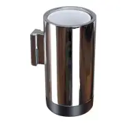 Pomd'or Ceramic Tumbler and Brass Holder, Wall-Mount, Bright Chrome & Wenge Wood