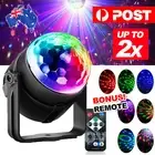 2X Mini Disco Lights Party DJ LED RGB Stage Lamp Laser Strobe Crystal Magic Ball