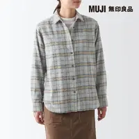 在飛比找momo購物網優惠-【MUJI 無印良品】女雙面起毛法蘭絨長袖襯衫(共8色)