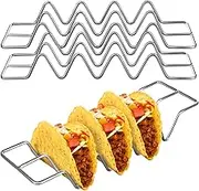 ULTECHNOVO Metal Taco Rack Taco Holder Stand Serving Tray Tortilla Holder for Baking Grilling