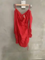 Bec & Bridge Dangerous Dancer Dress Sz 10 Red Bnwt F51