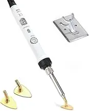 Arokimi Mini iron,Tiny mini iron for crafts 80W Mini Small Iron Patch Clothes T Shirts Shoes and Hats Portable and Easy Iron Supplies Adjustable temperature(White)