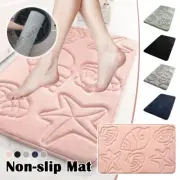 Sea Star Shells Mat Non-slip Carpets Bathroom Bath Floor Rugs Quick Dry Foot Pad