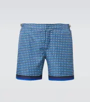 [Orlebar Brown] Orlebar Brown Bulldog printed swim trunks UK 34 blue