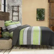 Mint Escape Quilt Cover Set – Cool Touch with Vibrant Green Accents - Pure Cotton