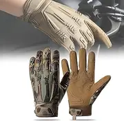 [QIeAuy] Combat Gloves, Tactical Gloves, Thickened Protective Pads, Anti-Slip, Sensitive Touch Screen, Comfortable and Breathable, Tactical Armor Gloves,XL,C