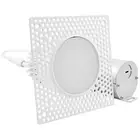 Luxrite 3 Inch Trimless Recessed LED Light 5CCT 2700K-5000K 1100LM IC Rated ETL