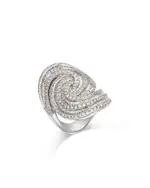 Bloomingdale's Diamond Pave Multirow Swirl Statement Ring in 14K White Gold, 2.50 tcw