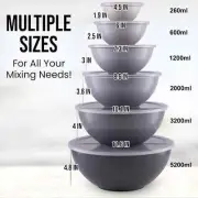 12pc Mixing Bowls w/ Lids! Microwave, Freeze, Nest for Storage!
