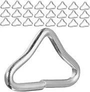 48pcs Heavy Duty Triangle Ring Buckle V Rings for Trampoline Replacement Parts Bag Trampoline Mat Crafts Supplies