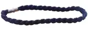 PAIR 2 pieces Natural Cotton Curtain Tie Backs with Rope Plaited Weave - Navy Blue 80cm