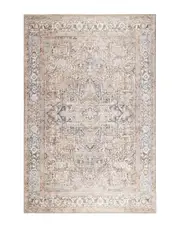 Obeetee Bergen Persian Medallion Easy Care Polyester Rug