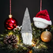 Gnome Bottle Topper Christmas Tree Topper Hat Gray White Beard Dwarf Table Decor