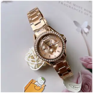 【現貨】FOSSIL Riley 女錶 氣質 水鑽 玫瑰金 手錶