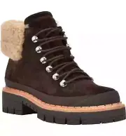 NIB Marc Fisher LTD Cade Genuine shearling Lace Up bootie boot sz 6.5