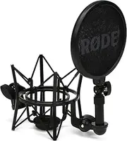 Rode SM6 Microphone Shock Mount with Integrated Pop Shield,Black