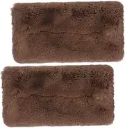 [Happyyami] Hand Warmer Pillow Portable Hand Warmer Plush Hugging Pillow Cold Hand Muff Hand Warmer Muff Hand Warmer Pouch Muff for Hands Feet Warmer for Bed Faux Fur Light Brown
