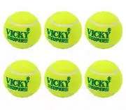 Vicky Cricket Tennis Ball Leight weight Yellow pack of 6 KU