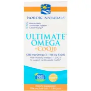 Nordic Naturals, Ultimate Omega + CoQ10, Lemon, 1,280 mg, 120 Soft Gels (640 mg