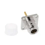 Brass N Female Jack Connector With 4 Hole Flange Mount Chassis RF Adapter Long S