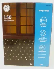 GE String A Long 150 Clear White Net Christmas Lights 4x6 Feet NEW