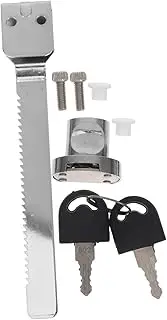 NULYLU 1 Set Freezer Lock Display Case Refrigerator Glass Door Lock with Key Stainless Steel Silver