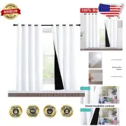 78 Inch Blackout Window Curtain Panels - Noise Reducing & Thermal Insulated