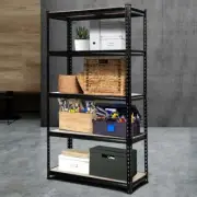 Rust Resistant Shelving Unit Bookshelf Display Storage Warehouse Racking 5-Tier