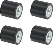 uxcell 4Pcs 15 x 15mm M5 Female Thread Rubber Mounts, Vibration Isolator, Replaces Anti Vibration Pads Flat Silent Block Base Block