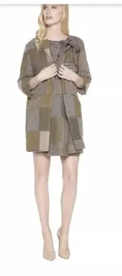 43. Nwt Anthtopologie Eva Franco Emogen Hunter Tweed Patchwork Coat 8