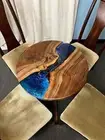 Epoxy Resin Round Dining Table, Resin Dining Table, Modern Design Table Top Only